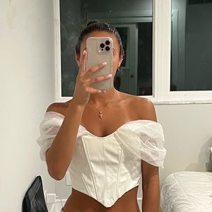 vintage white corset top